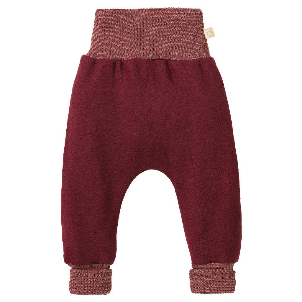 Pantaloni larghi "bloomers" in lana cotta bio (3 mesi - 4 anni) // cassis